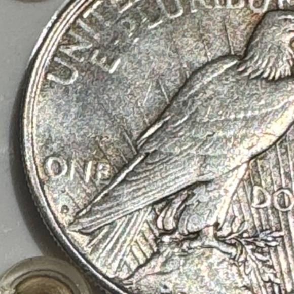 1923 Peace Silver Dollar Est. AU55 | 90% Silver US Coin | Collector Grade - Picture 3 of 4